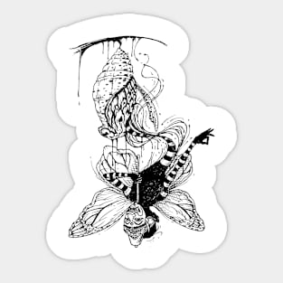 BULLET WITH BUTTERFLY WINGS 1 Sticker
